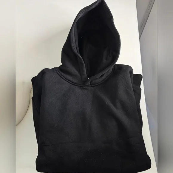 NEW COMFRT Black Sleeve Hoodie with Zipper Pocket. - Picture 1 of 9